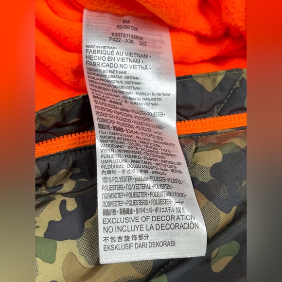 NIKE ARMY CAMO 15-18 Lb 6 MO Baby Banting Pram Bag Snowsuit - Picture 4 of 6